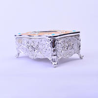 Fine carved European silver tissue box