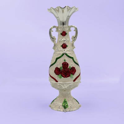 Vintage metal decorative flower vase